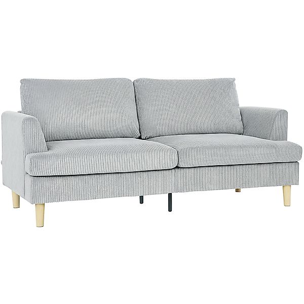 HOMCOM 3-Sitzer-Sofa, Couch mit Armlehnen, Gepolstert Polstersofa mit Kord- günstig online kaufen