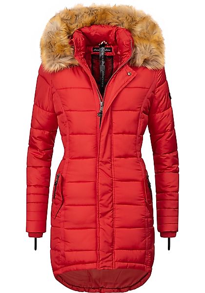 Navahoo Steppmantel "Papaya", hochwertiger Wintermantel m. edlem Fellimitat günstig online kaufen