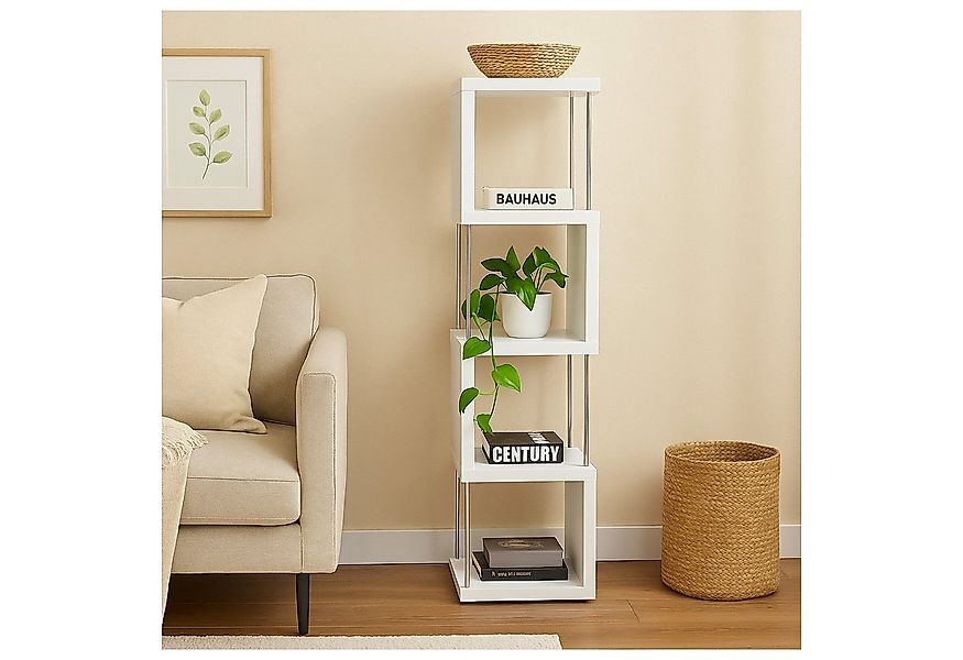 HTI-Living Standregal Standregal 4 Fächer Thekla Weiß, Stück, Regal mit Met günstig online kaufen