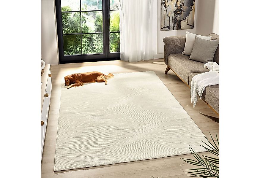 Vimoda Designteppich Leonie, Einzigartige und eindeutige 3D Wellen, Höhe: 1 günstig online kaufen