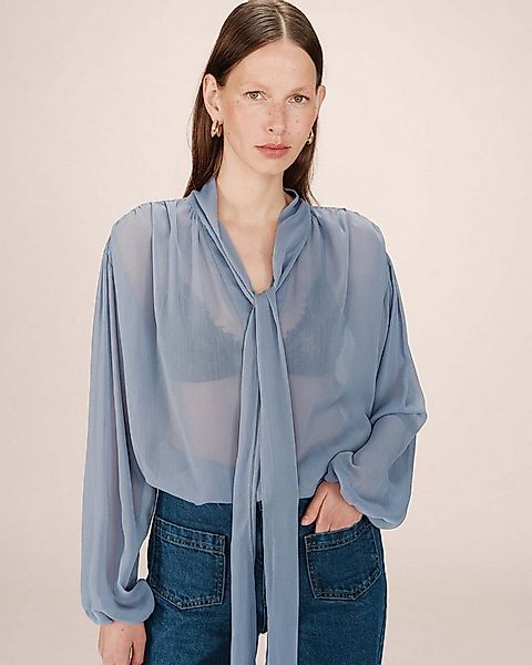 Grace & Mila Schluppenbluse Tie-neck blouse SPLENDIDE ? Damenbluse transpar günstig online kaufen