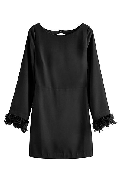 Next Minikleid Langärmeliges Minikleid mit Federn günstig online kaufen