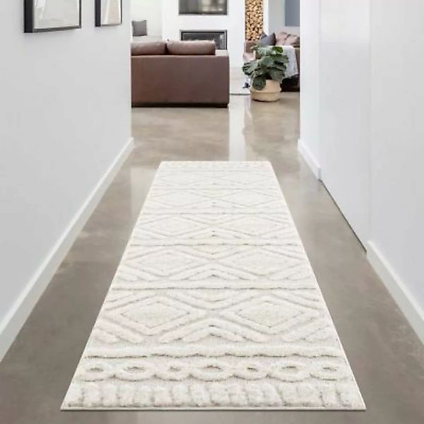 carpet city® Shaggy-Teppich - Scandi-Look, Einfarbig Creme - Hochflorteppic günstig online kaufen