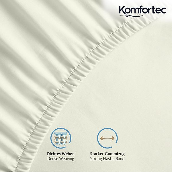 Komfortec Spannbettlaken Jersey Mehrfarbig, 100% Baumwolle, günstig online kaufen