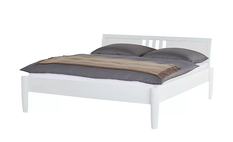 Massivholz-Bettgestell - weiß - 156 cm - 93 cm - Betten > Bettgestelle - Mö günstig online kaufen
