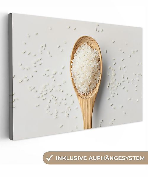 OneMillionCanvasses® Leinwandbild Holz - Löffel - günstig online kaufen
