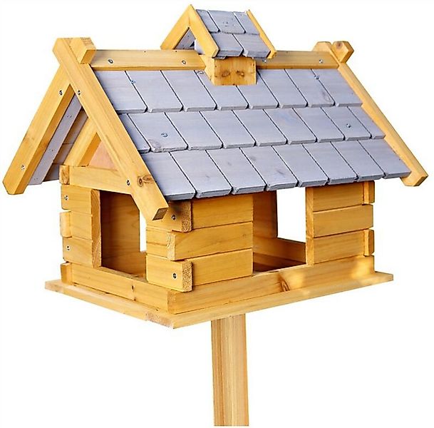 Feel2Home Vogelhaus Vogelhaus aus Holz in Grau Vogelfutterhaus Vogelhäuser günstig online kaufen