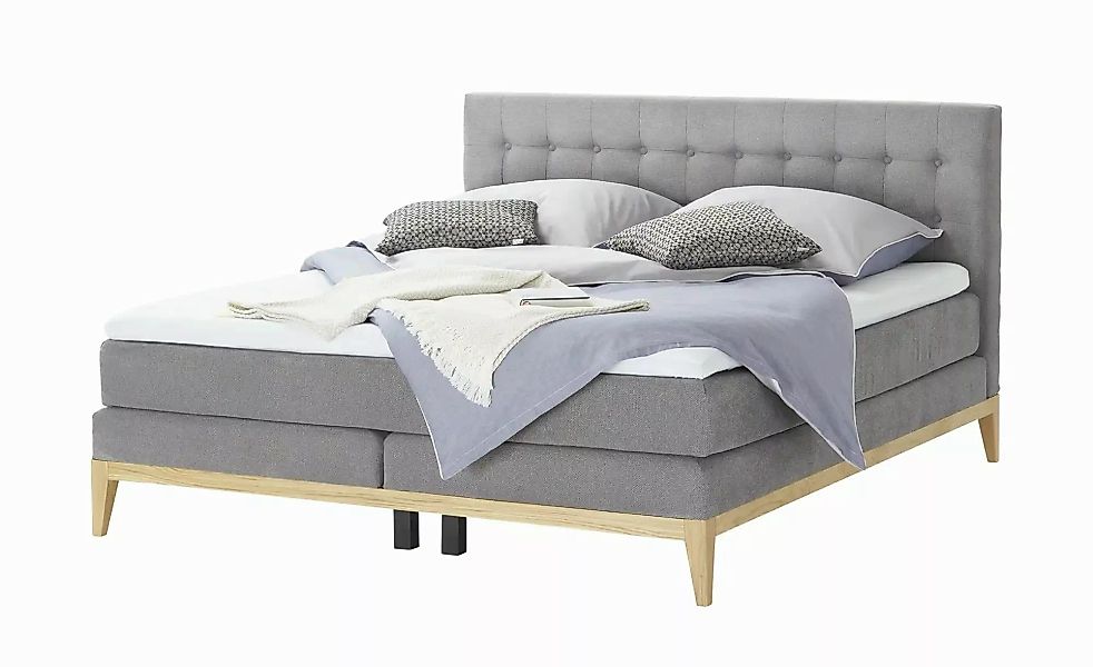 uno Boxspringbett  Westwood ¦ grau ¦ Maße (cm): B: 180 H: 109 Betten > Boxs günstig online kaufen