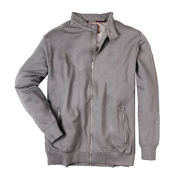 redfield Sweatjacke Redfield leichte Sweatjacke steingrau Übergröße günstig online kaufen