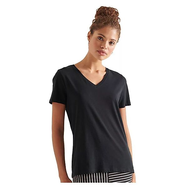 Superdry Lightweight Essential Vee Kurzarm T-shirt S Black günstig online kaufen