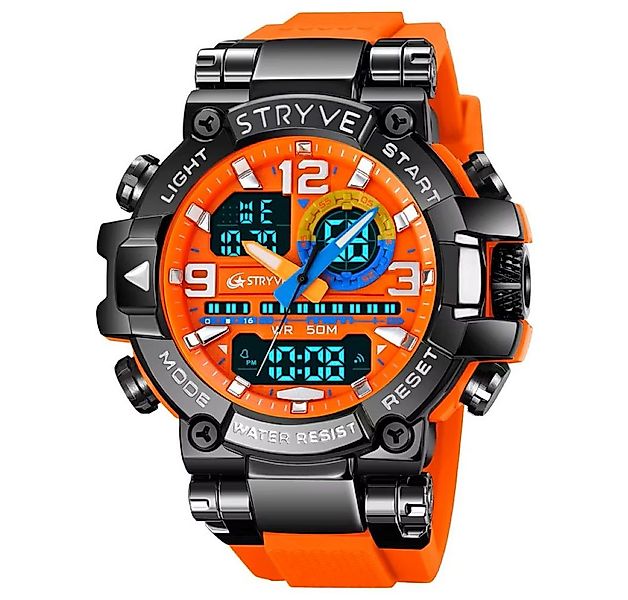 Tidy Quarzuhr Stryve Sportuhr Wasserdichte Digital-Analoge Militär Uhr Sili günstig online kaufen