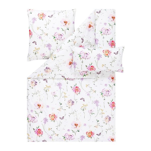 Estella Bettwäsche Mako Satin Aluna 155x220+Kissen günstig online kaufen