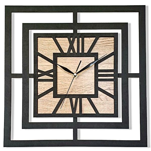 ORNAMENTI Wanduhr Grosse, moderne, geometrisch, Holz, günstig online kaufen