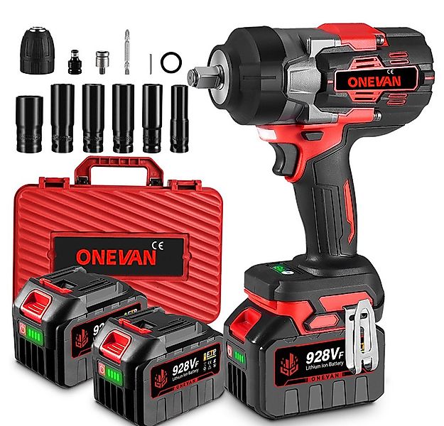 ONEVAN Akku-Schlagschrauber 21V Akkuschrauber Set, 2800Nm Bürstenloser, 800 günstig online kaufen