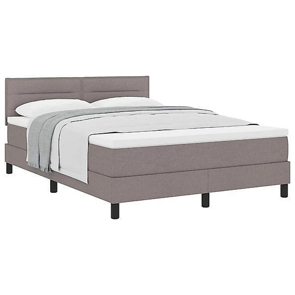 vidaXL Boxspringbett mit Matratze Taupe 140 x 190 cm Stoff 3338612 günstig online kaufen