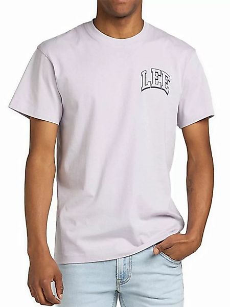 Lee® Rundhalsshirt Logo Relaxed Fit Flieder - Varsity Tee Misty Lilac günstig online kaufen
