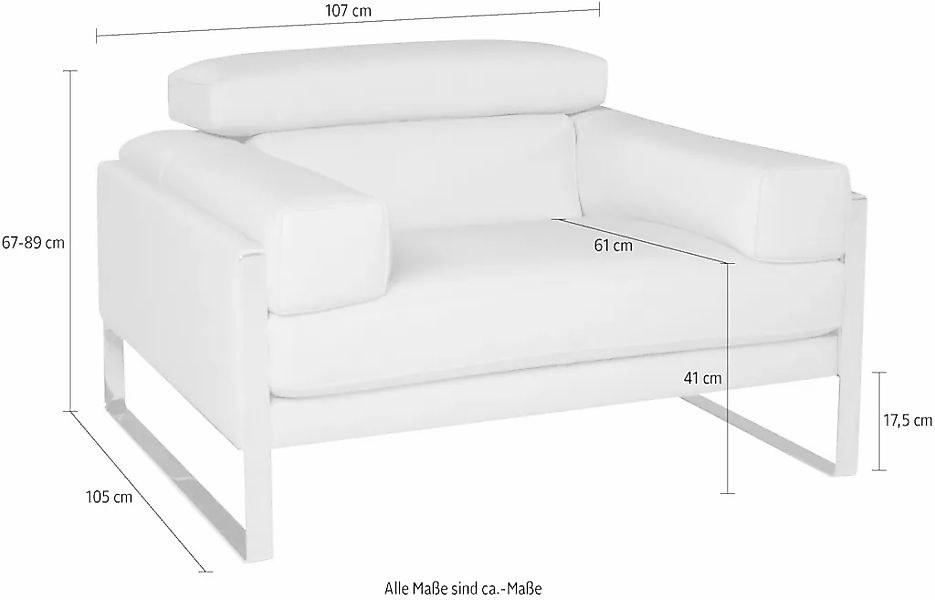 CALIA ITALIA Sessel »Romeo Loungesessel«, extravaganter Designsessel günstig online kaufen