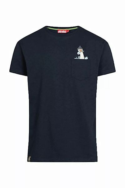 Derbe Print-Shirt Langer Hals Herren T-Shirt (1-tlg) günstig online kaufen