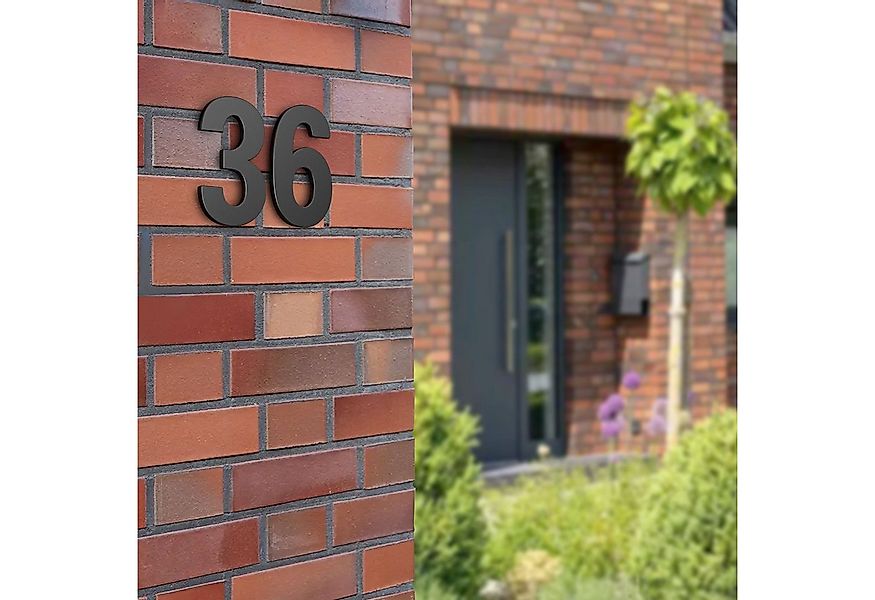 BASI Hausnummer, (Packung), aus Stahl, anthrazit, Wetterfest, Ziffer 1 günstig online kaufen