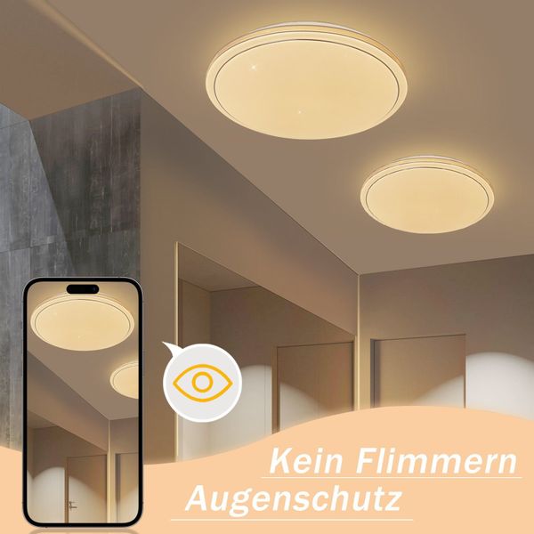 Nettlife LED Deckenleuchte Sternenhimmel 23W 27CM günstig online kaufen