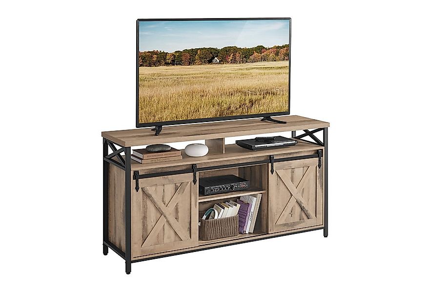 VASAGLE Lowboard, mit verstellbaren Ablagen, Metallgestell Lange 147cm günstig online kaufen