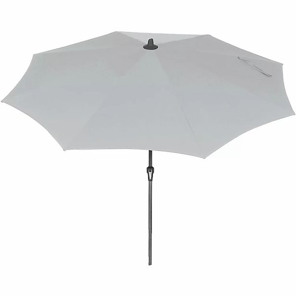 Siena Garden Marktschirm Ø 300 cm Grau mit Kurbelmechanik günstig online kaufen
