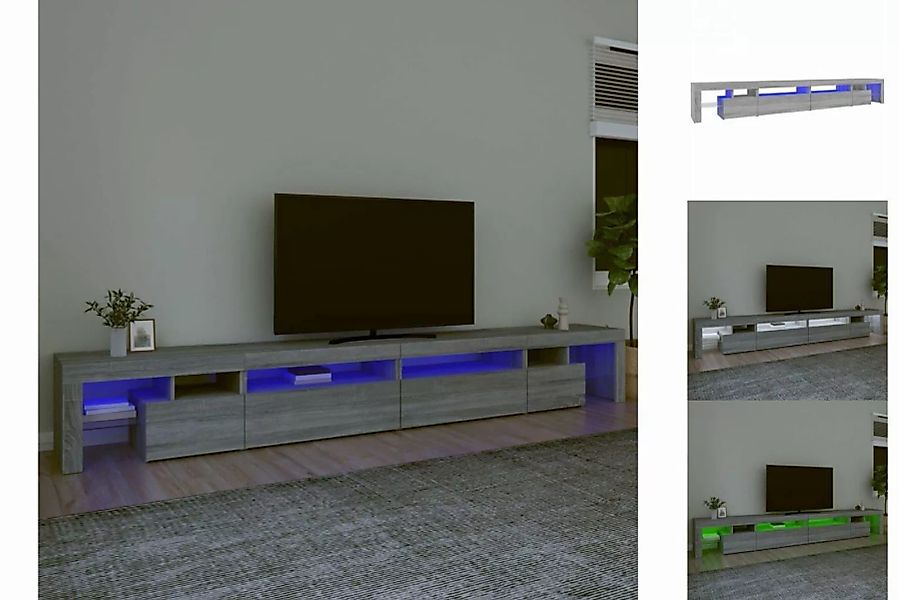 vidaXL TV-Schrank TV-Schrank mit LED-Leuchten Grau Sonoma 290x36,5x40 cm Lo günstig online kaufen