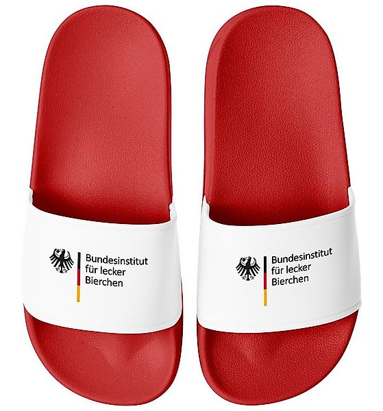 MoonWorks Badeschlappen Badelatschen Unisex mit Aufdruck Bundesinstitut für günstig online kaufen