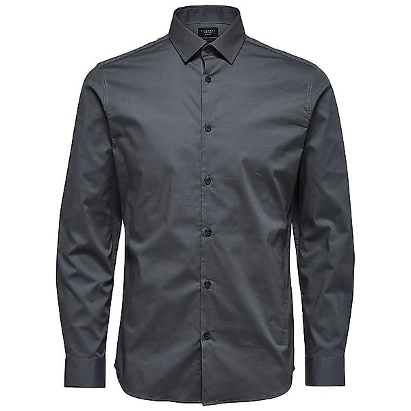 Selected Brooklyn Slim Langarm Hemd M Dark Grey günstig online kaufen