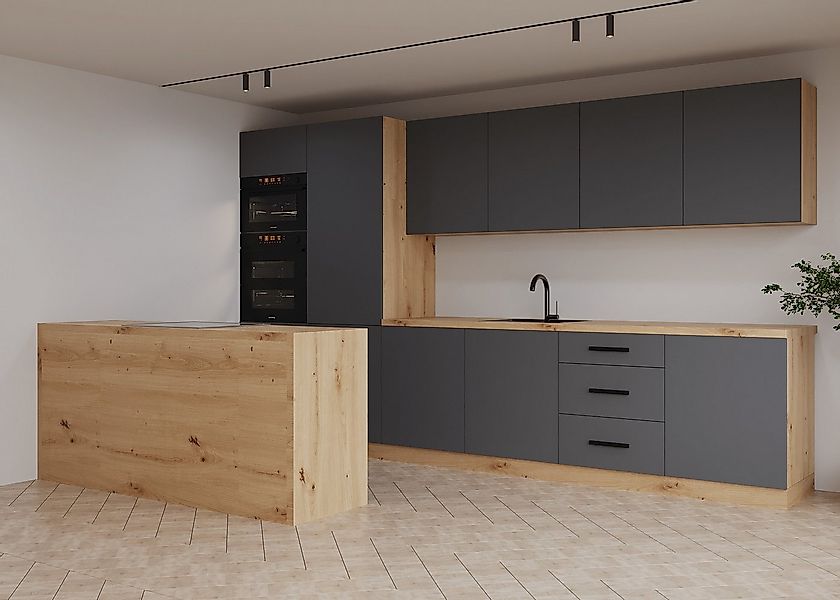 ROYAL24_MARKT Küchenzeile K104-G360 - Langen - Moderne Optik mit durchdacht günstig online kaufen