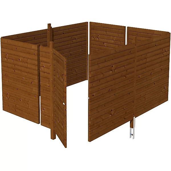 Skan Holz Abstellraum C4 378 x 317 cm Profilschalung Nussbaum günstig online kaufen