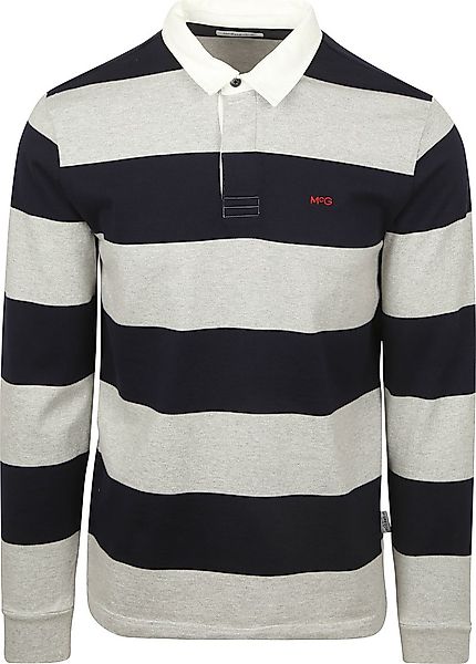 McGregor Rugbyshirt Streifen Navy Grau - Größe 3XL günstig online kaufen