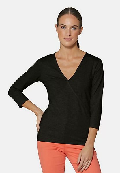 MADELEINE 3/4-Arm-Shirt Struktur-Jersey-Shirt in Wickel-Optik günstig online kaufen