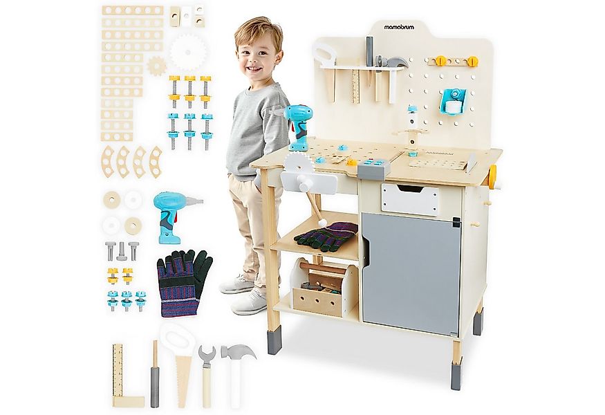 Mamabrum Spielwerkbank XXL Multifunktionale Holz-Werkbank für Kinder – Inkl günstig online kaufen