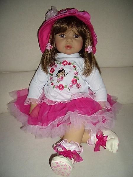 CMTPUPPENGALERIE Babypuppe Daina von Doris Stannat - braune Haare, braune A günstig online kaufen