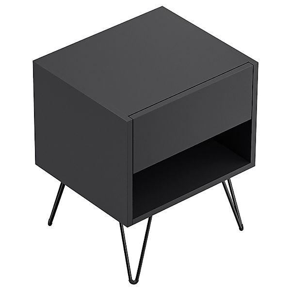 Posseik Nachttisch-Set Industrial B Stehend 40 cm Grafit 2-teilig günstig online kaufen