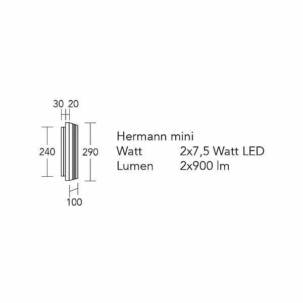 HerzBlut LED-Wandleuchte Hermann mini, eiche natur, dimmbar günstig online kaufen