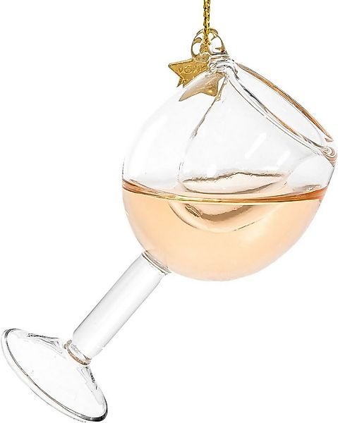 SIKORA Christbaumschmuck Rosé Weinglas besondere Weihnachtskugel Glas Anhän günstig online kaufen