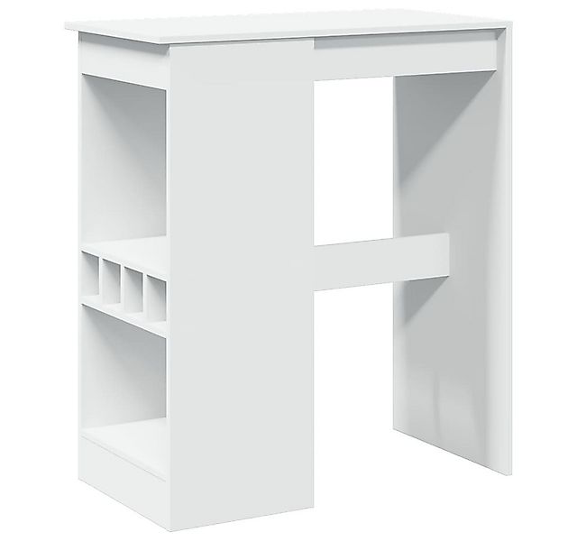 vidaXL Esstisch Bartisch mit Regal Weiß 90x47,5x103,5 cm Holzwerkstoff (1-S günstig online kaufen