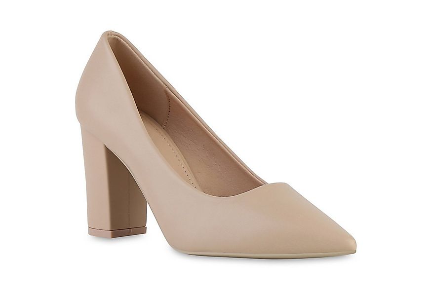 VAN HILL 841546 Pumps Damen Klassische Pumps Leder-Optik Absatzschuhe Spitz günstig online kaufen
