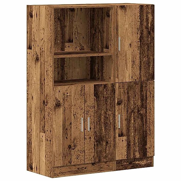 vidaXL Regal 2-tlg. Küchenschrank-Set Altholz-Optik Holzwerkstoff, günstig online kaufen