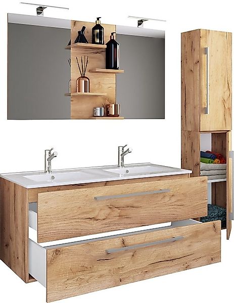 VCM Waschtisch 4-tlg. Doppel Waschplatz Zwei Waschtisch Budasi SP günstig online kaufen