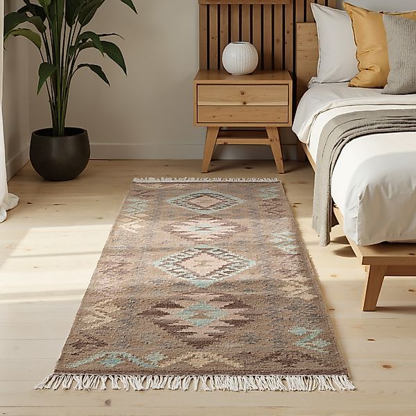 HANSE Home Teppich »Kelim Dune«, rechteckig, 3 mm Höhe, Wolle, Baumwolle, N günstig online kaufen