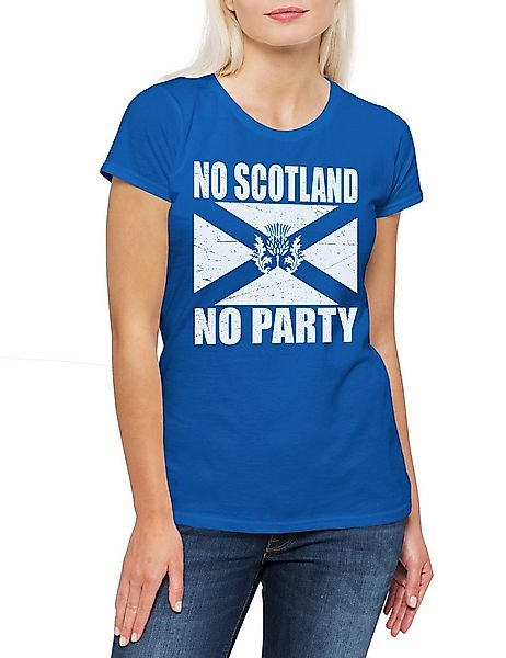 Urban Backwoods Print-Shirt No Scotland No Party Damen T-Shirt Royal Willia günstig online kaufen