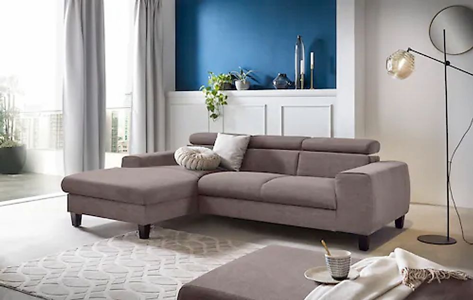 COTTA Ecksofa "Morven L-Form mit Kopfteilverstellung" wahlweise mit Bettfun günstig online kaufen