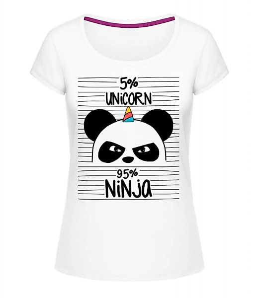 5% Unicorn 95% Ninja · Frauen T-Shirt U-Ausschnitt günstig online kaufen