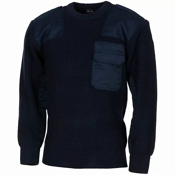 MFH Rundhalspullover Bundeswehr Pullover, mit Brusttasche, blau 48 günstig online kaufen