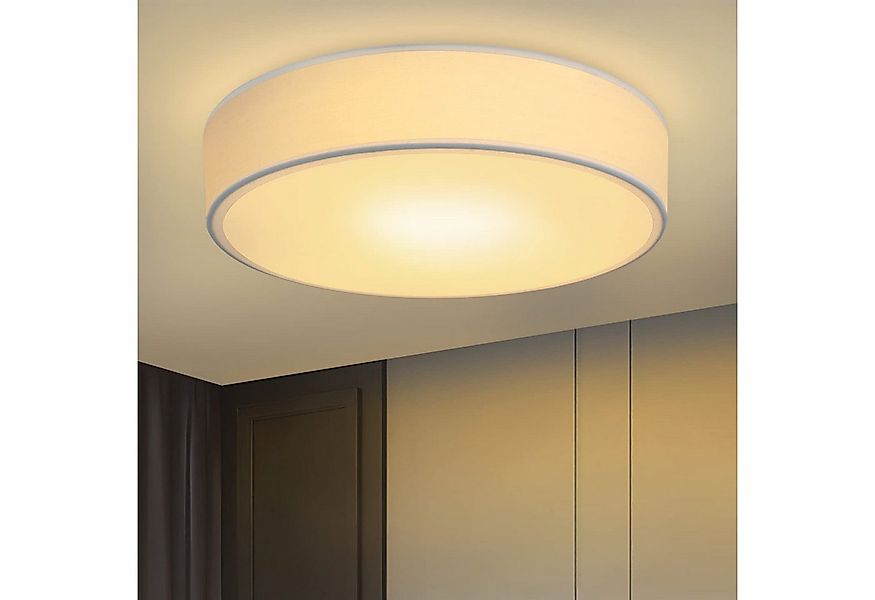 Nettlife Deckenleuchte Deckenleuchte Rund 1xE27 Stoff Φ30cm Schwarz, LED we günstig online kaufen