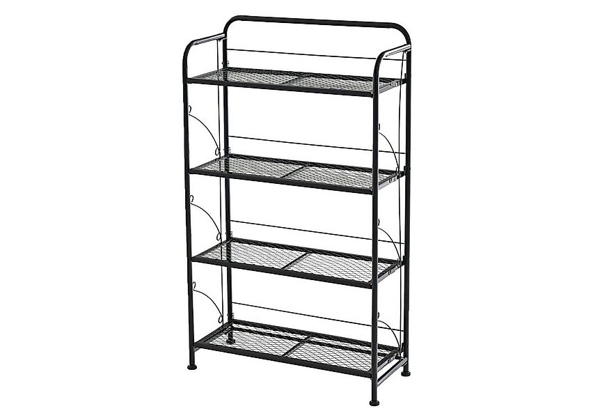 COSTWAY Blumenständer, 4-stufig, mit anpassbarer Ablage, bis 40kg, klappbar günstig online kaufen