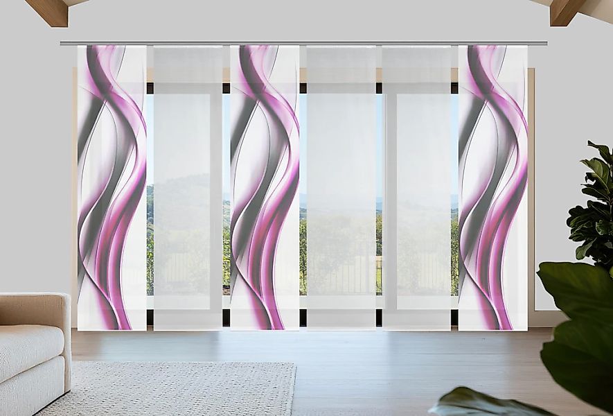 Vision S Schiebegardine "CARA" Paneelwagen 6 Stk. tlg. Schiebevorhang,Bambu günstig online kaufen